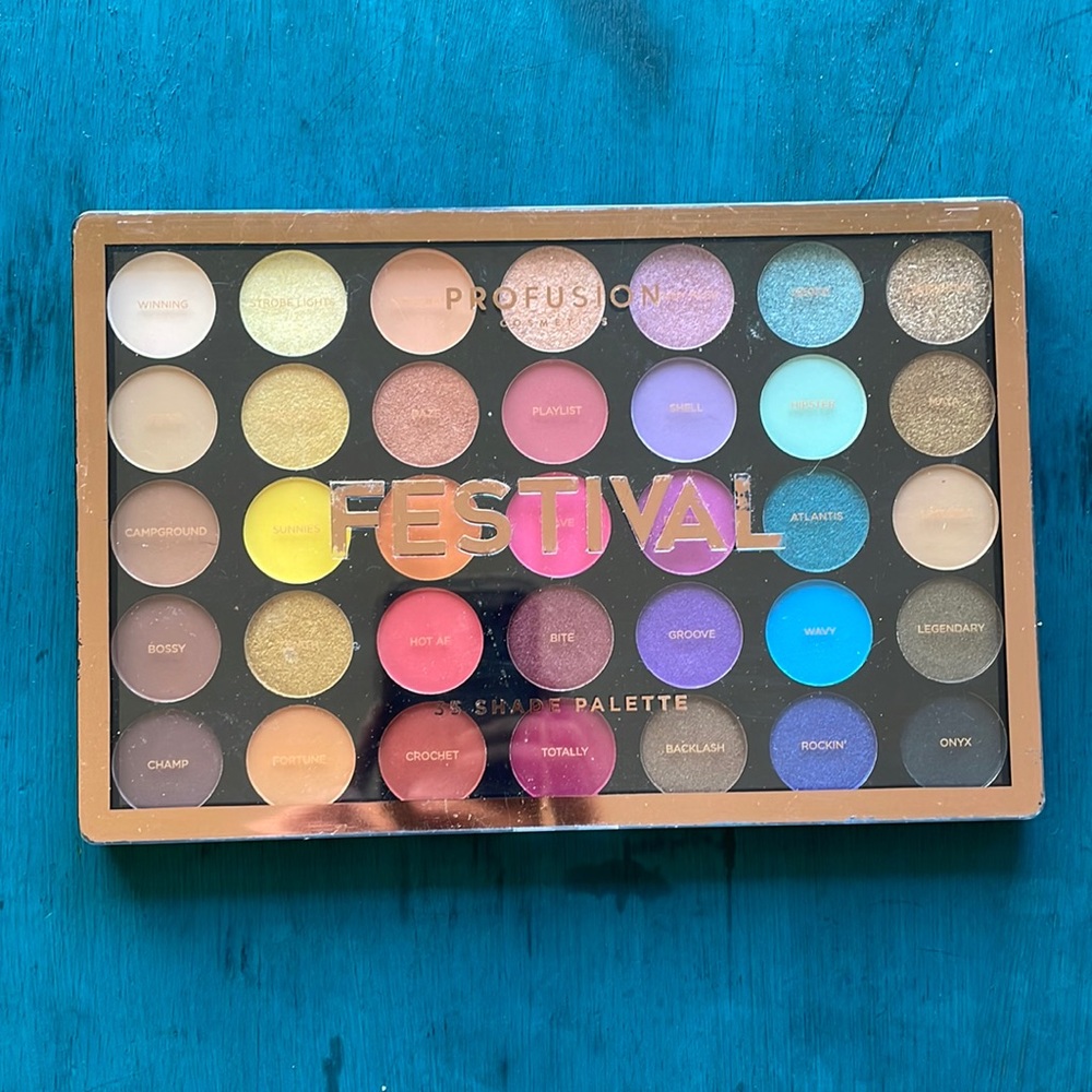 NBU Multi color eyeshadow palette by Profusions festival 35 shades